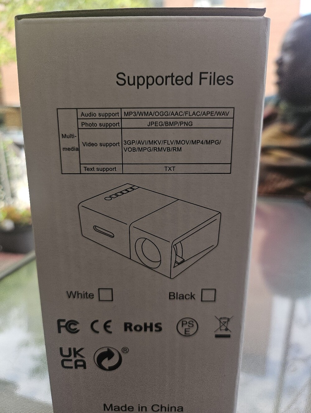 LED Projector - Black - Compact High-Resolution LED Projector - Picture 2 of 4